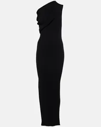 Rick Owens One-Shoulder-Maxikleid aus Jersey Schwarz