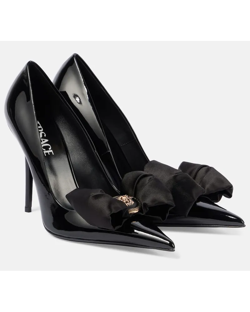 Versace Pumps T.110 aus Satin Schwarz