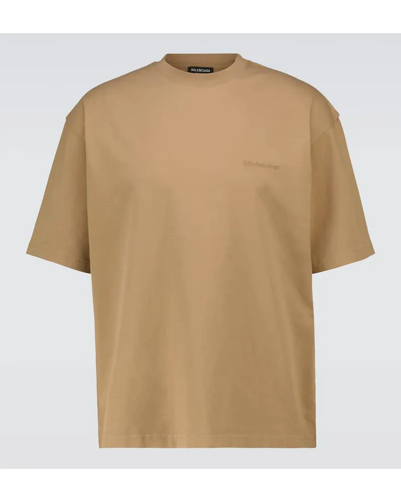 Balenciaga T-Shirt aus Baumwolle Beige