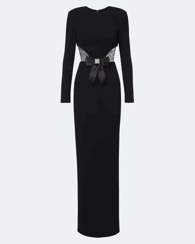 Rebecca Vallance Verzierte Robe Aurelia mit Spitze Schwarz