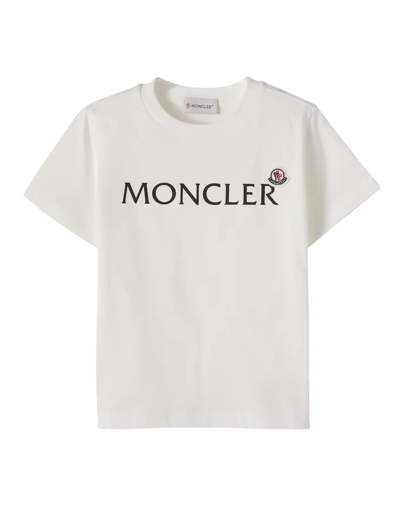 Moncler T-Shirt aus Baumwoll-Jersey Weiß