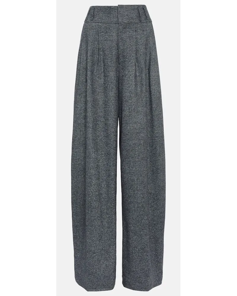 Altuzarra Weite High-Rise-Hose Tyr aus einem Wollgemisch Grau