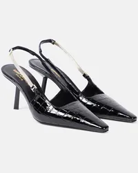 Saint Laurent Slingback-Pumps Blake aus Lackleder Schwarz