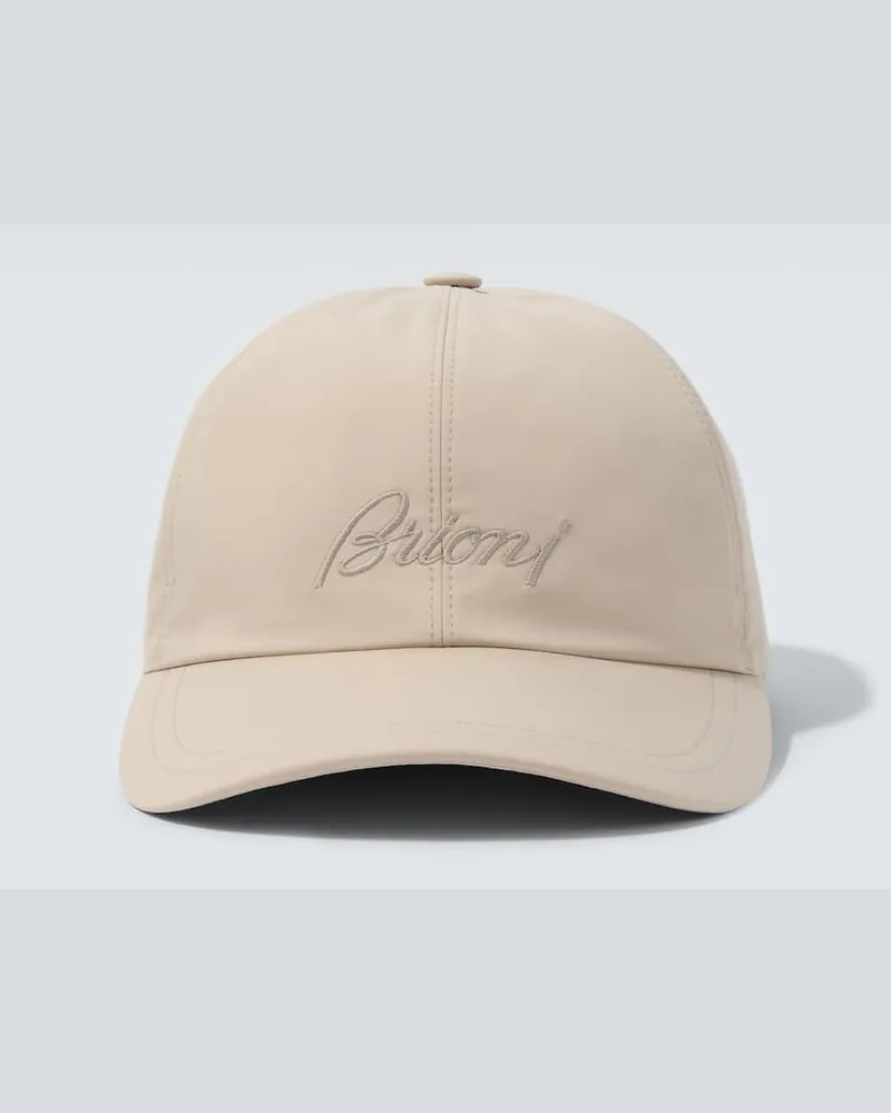 Brioni Bestickte Baseballcap Beige