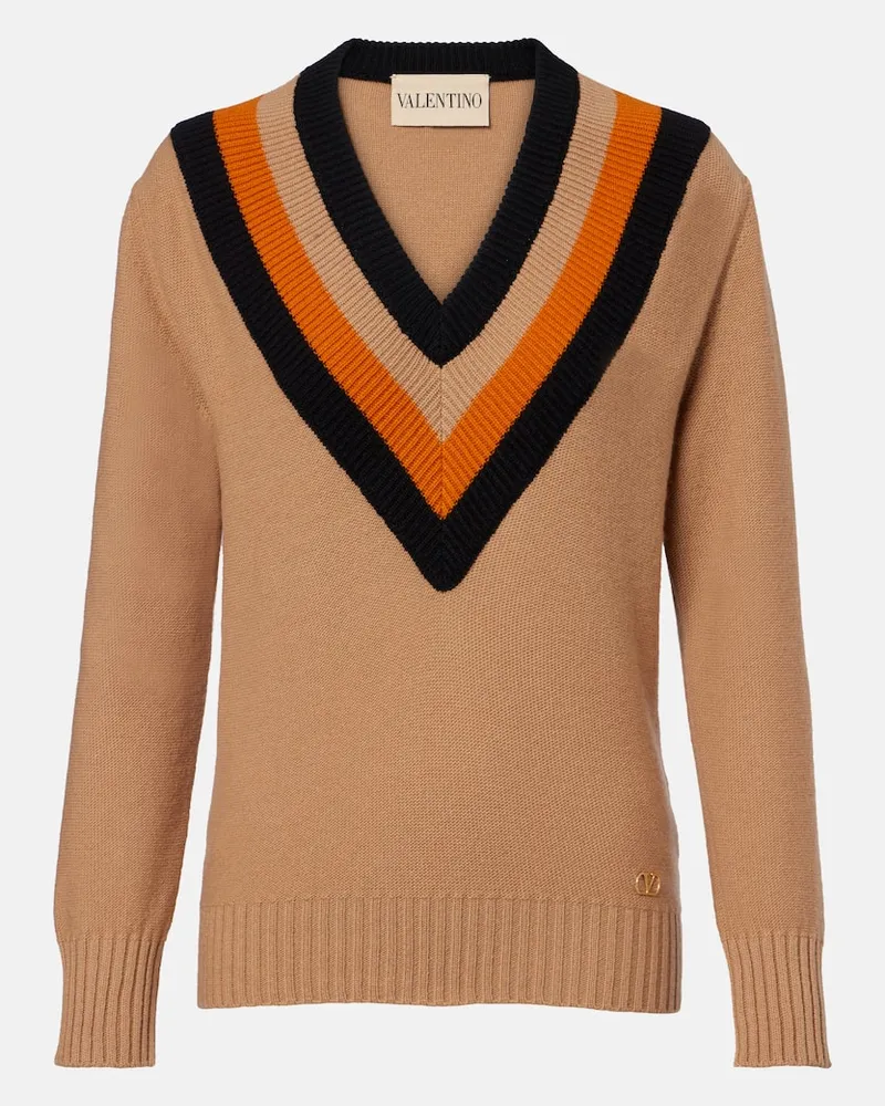 Valentino Garavani Pullover aus Schurwolle Braun