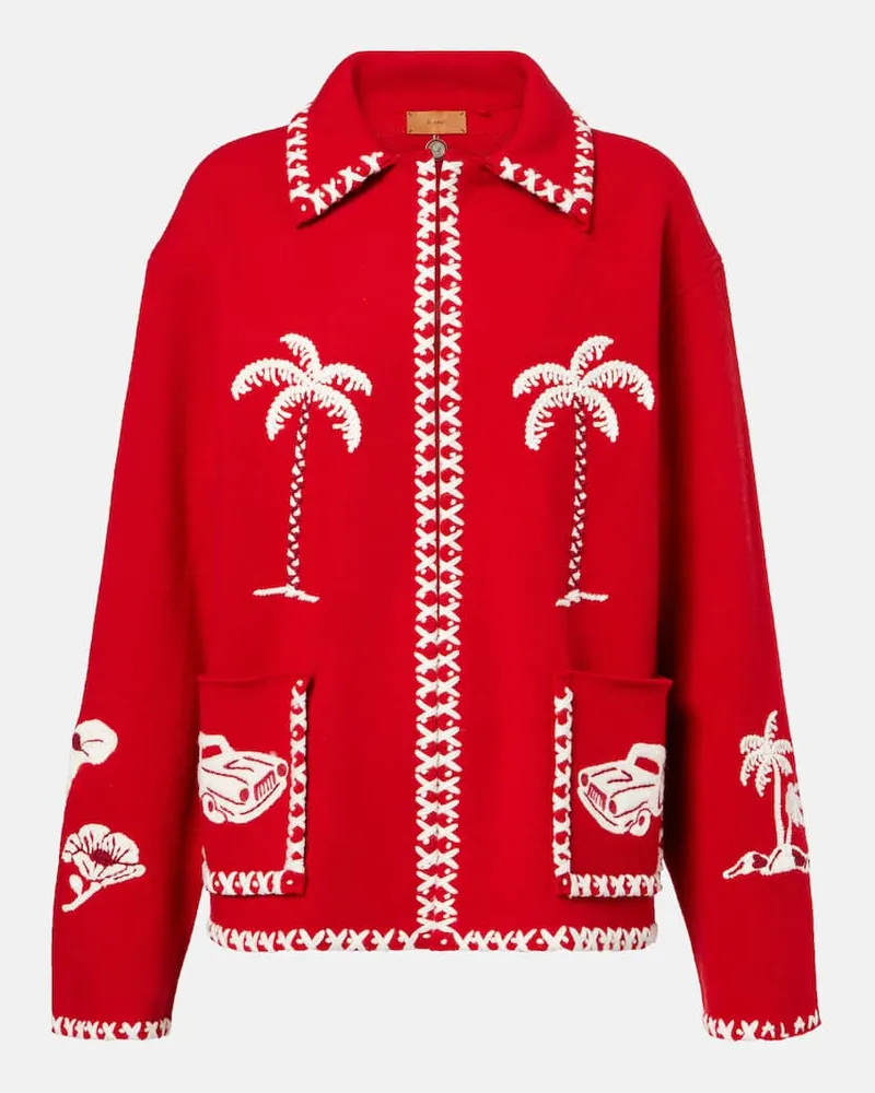 Alanui Jacke Remember Me aus Schurwolle Rot