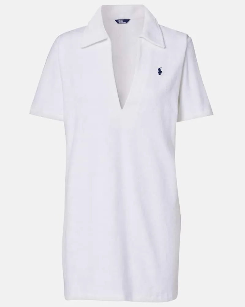 Ralph Lauren Polokleid Collar Dress aus Baumwolle Weiß