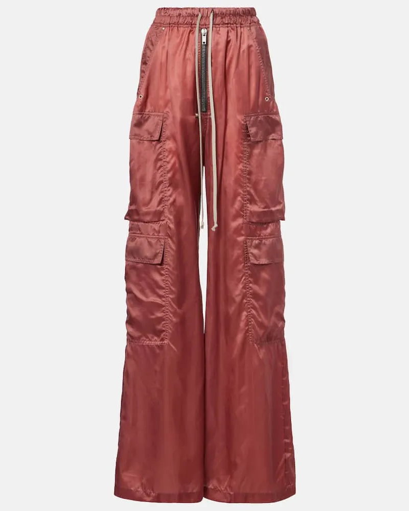 Rick Owens High-Rise-Cargohose Rot