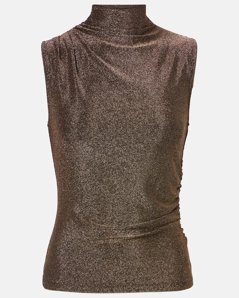 Veronica Beard Top Mylie aus Jersey mit Glitter Gold