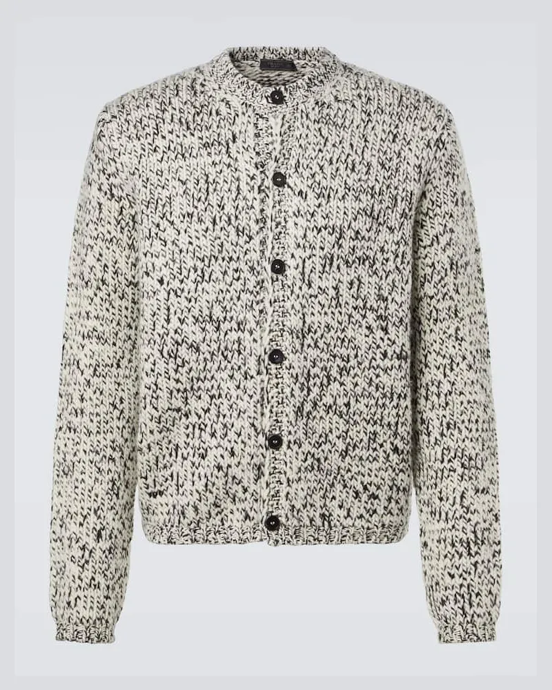 Prada Cardigan aus Schurwolle Grau