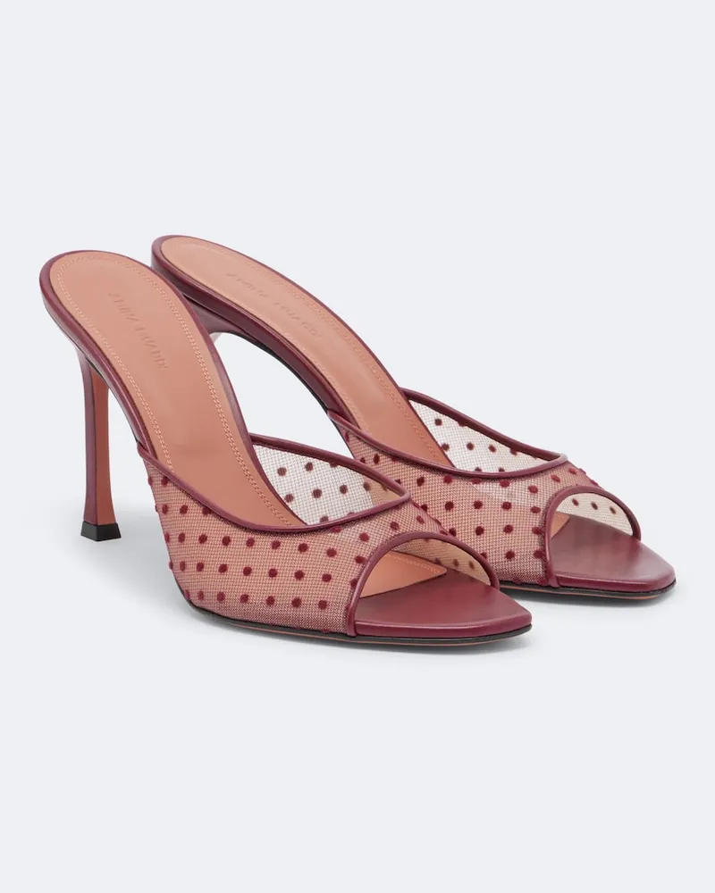 Amina Muaddi Mules Alexa Burgunderrot