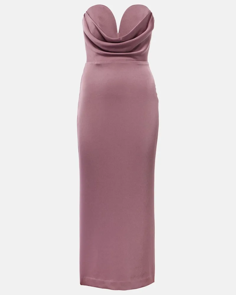 Alex Perry Midikleid aus Satin Pink