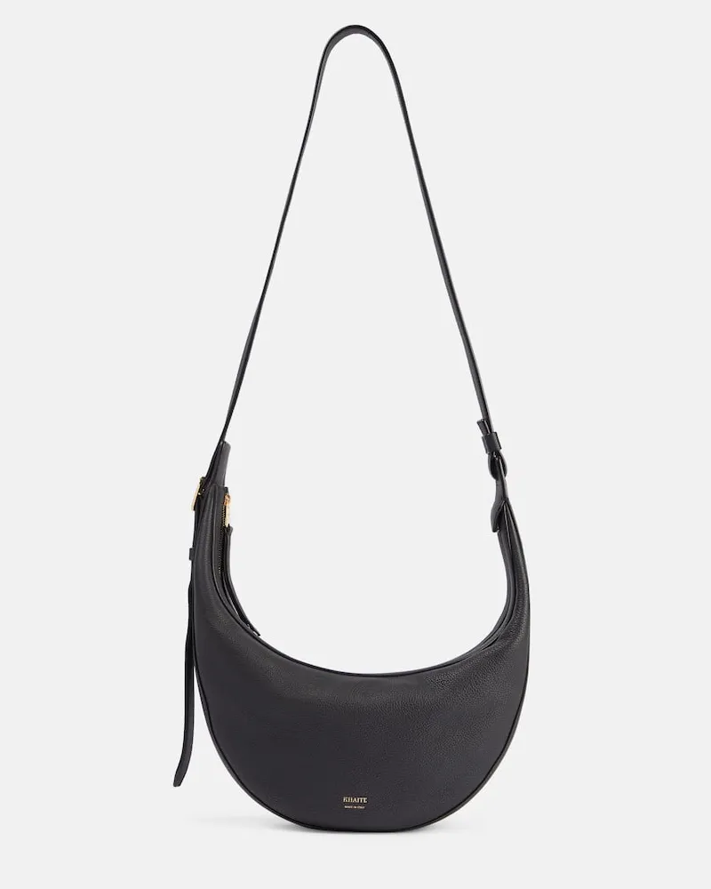 KHAITE Schultertasche Augustina Small aus Leder Schwarz