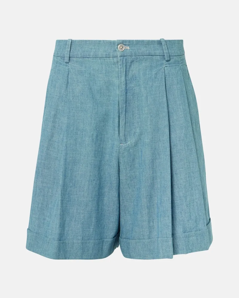 Ralph Lauren Bermuda-Shorts aus Baumwoll-Chambray Blau