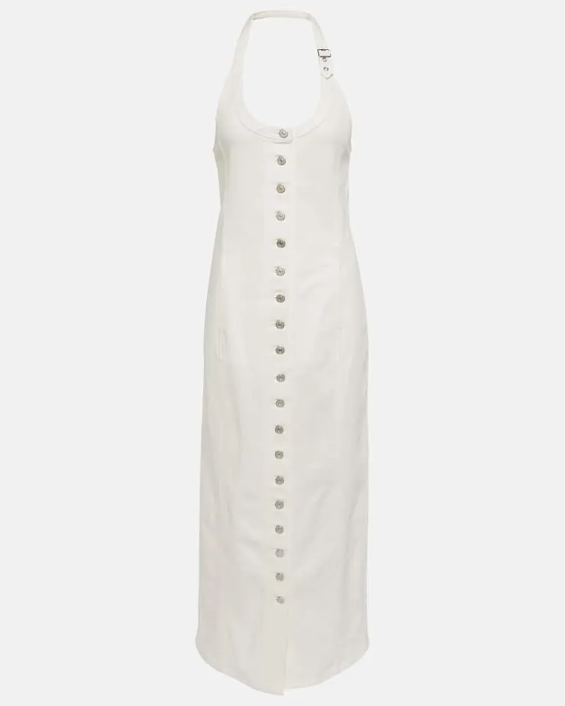 Courrèges Courrèges Midikleid Multiflex aus Denim Weiß