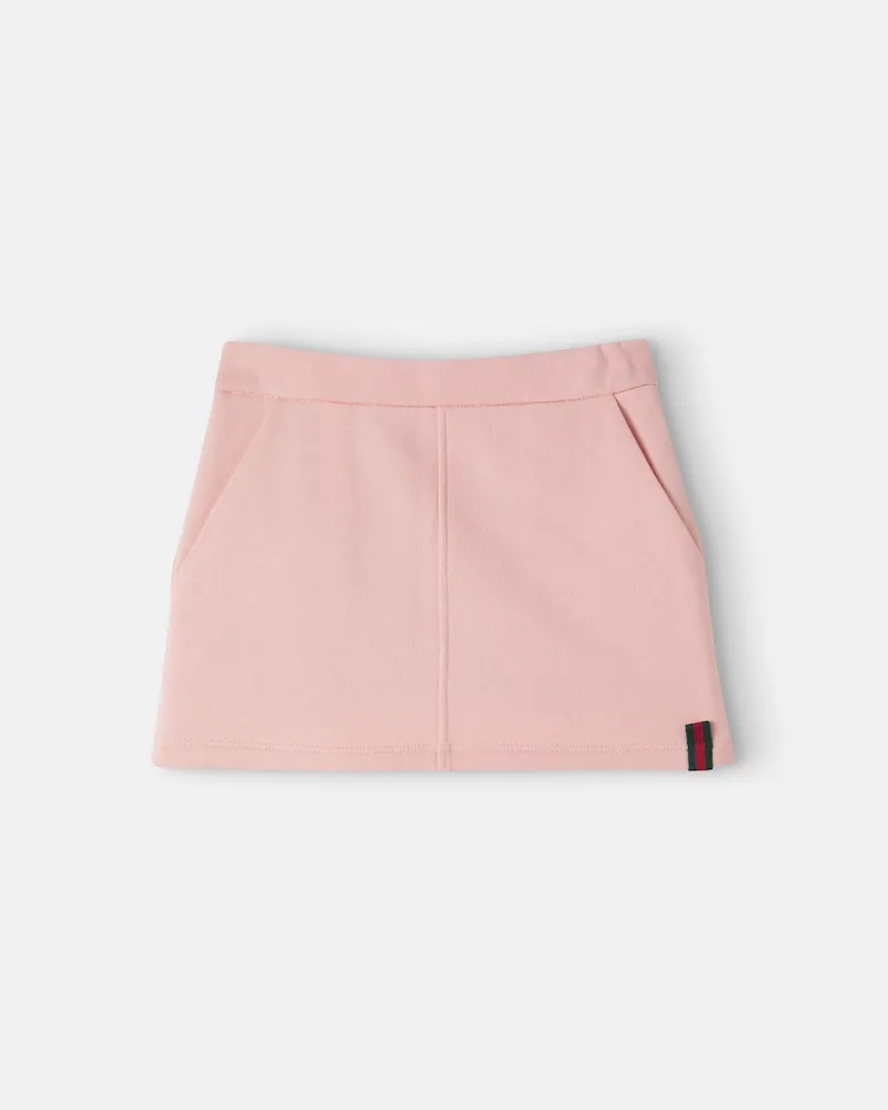 Gucci Rock aus Baumwolljersey Rosa