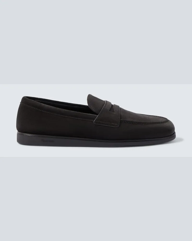 Church's Loafers Portsmouth aus Veloursleder Schwarz
