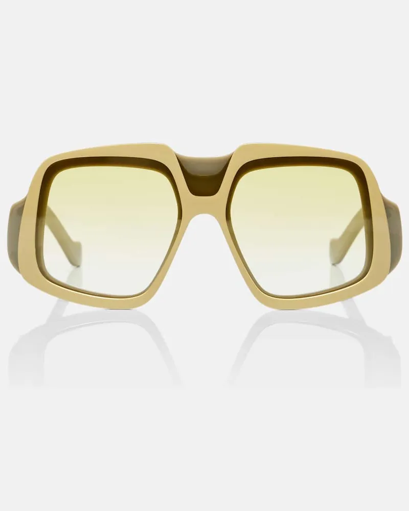 Loewe Eckige Sonnenbrille Collage Anagram Gelb