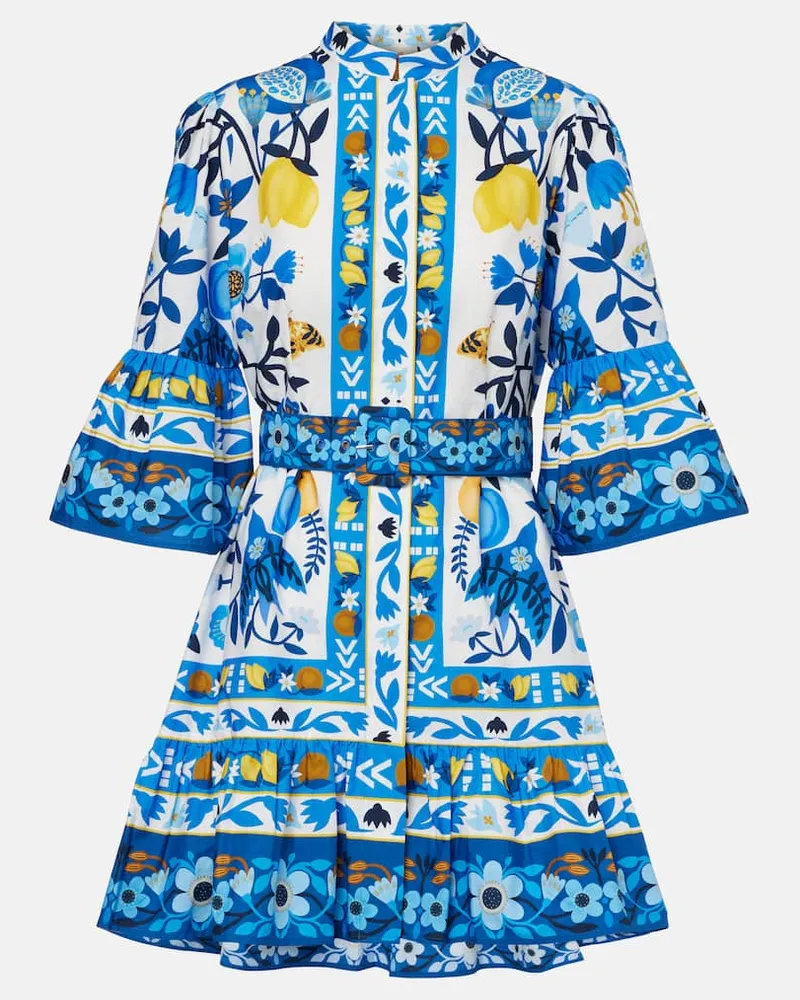 FARM Rio Minikleid aus Baumwolle Blau