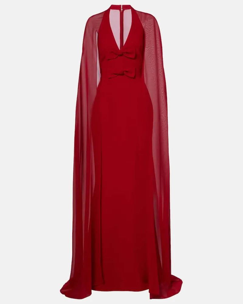 Elie Saab Robe aus einem Seidengemisch Rot