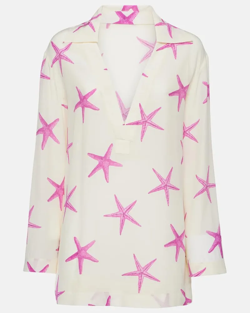 Valentino Garavani Hemd Starfish aus Seide Weiã