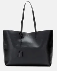 Saint Laurent Shopper E/W aus Leder Schwarz