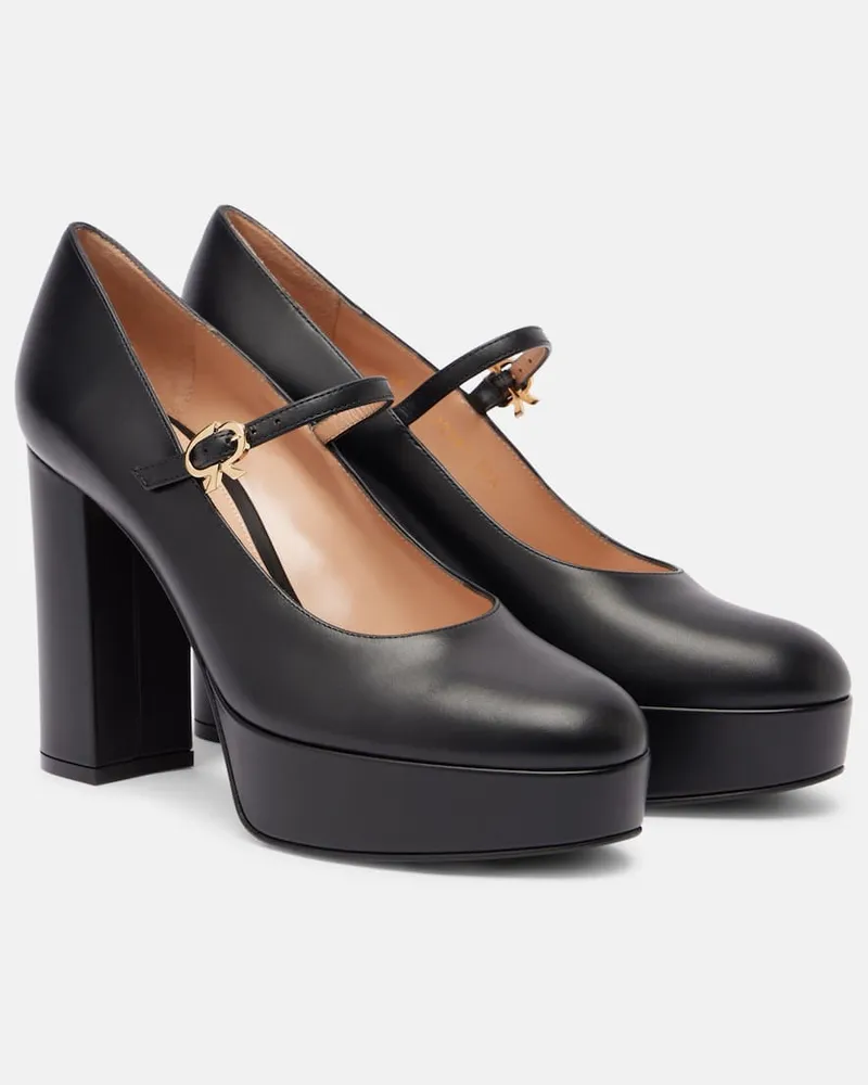 Gianvito Rossi Mary-Jane-Pumps aus Leder Schwarz