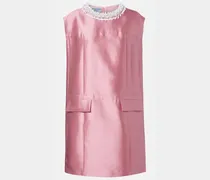 Verziertes Minikleid aus Wolle und Seide