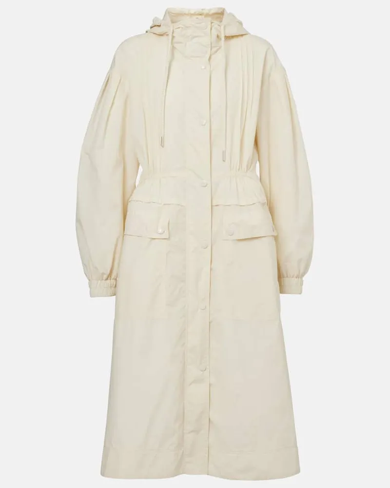 Moncler Parka Coupiac aus Popeline Weiß