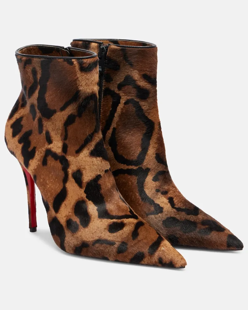 Christian Louboutin Ankle Boots Miss Z 100 aus Kalbshaar Braun