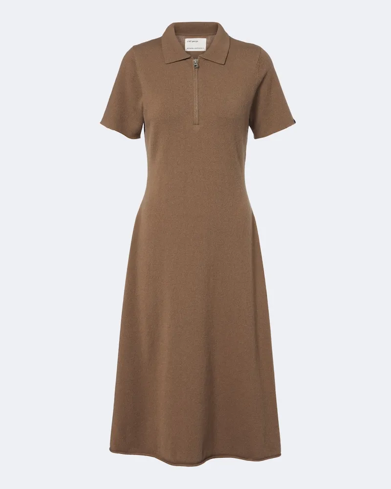 extreme cashmere Kleid N°497 Georgia aus einem Cashmeregemisch Braun
