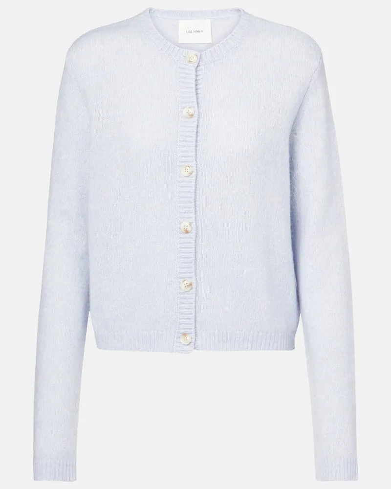 Lisa Yang Cardigan Felicia aus Kaschmir und Seide Blau