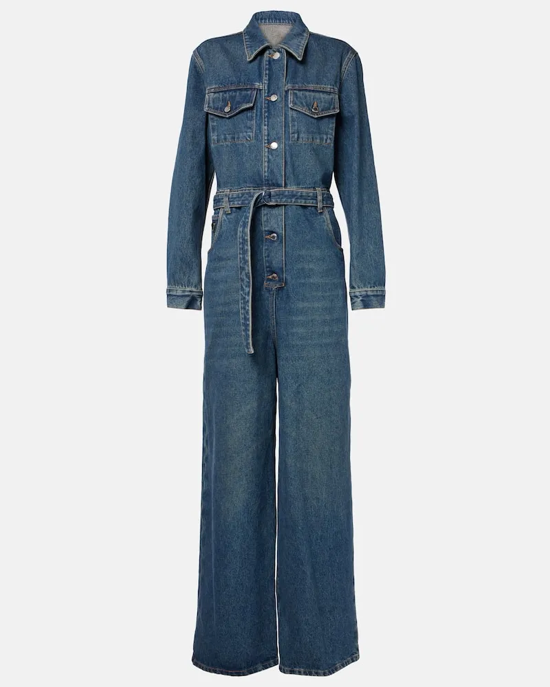 Prada Jumpsuit aus Denim Blau