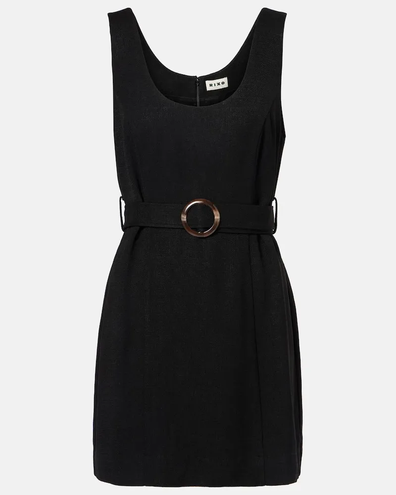 RIXO Minikleid Cyra aus Bouclé Schwarz