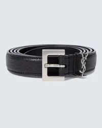 Saint Laurent Guertel YSL aus Leder Schwarz