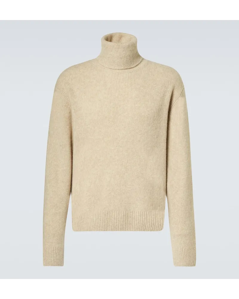 Tom Ford Rollkragenpullover aus Kaschmir und Seide Beige