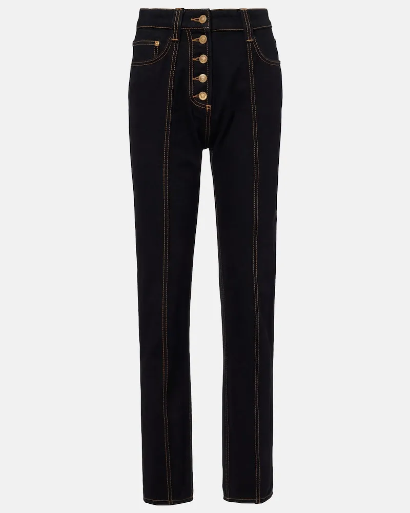 Versace Straight Jeans Medusa Schwarz