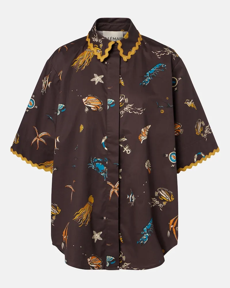 ALEMAIS Alémais Hemd aus Baumwolle Braun