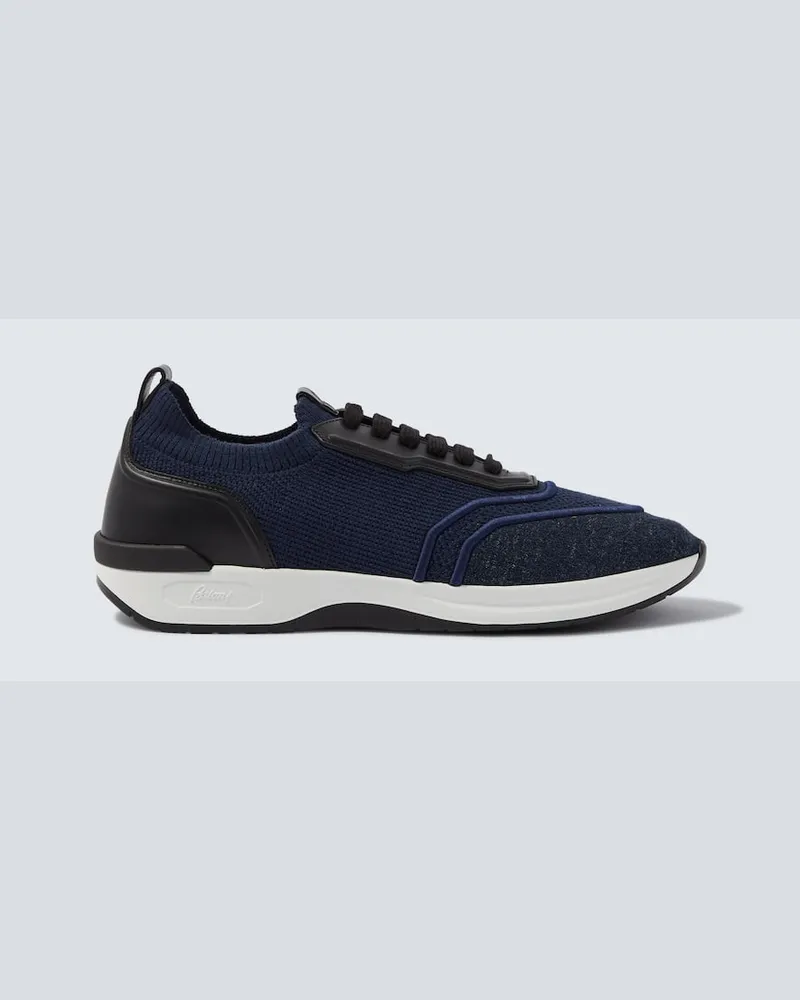 Brioni Sneakers Socks aus Strick Blau