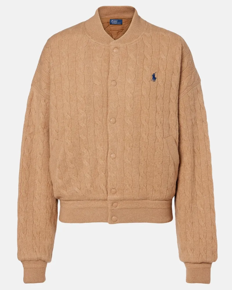 Ralph Lauren Bomberjacke aus Wolle und Kaschmir Beige