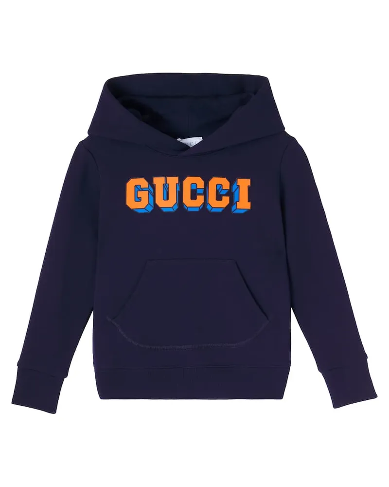 Gucci Hoodie aus Baumwolle Blau