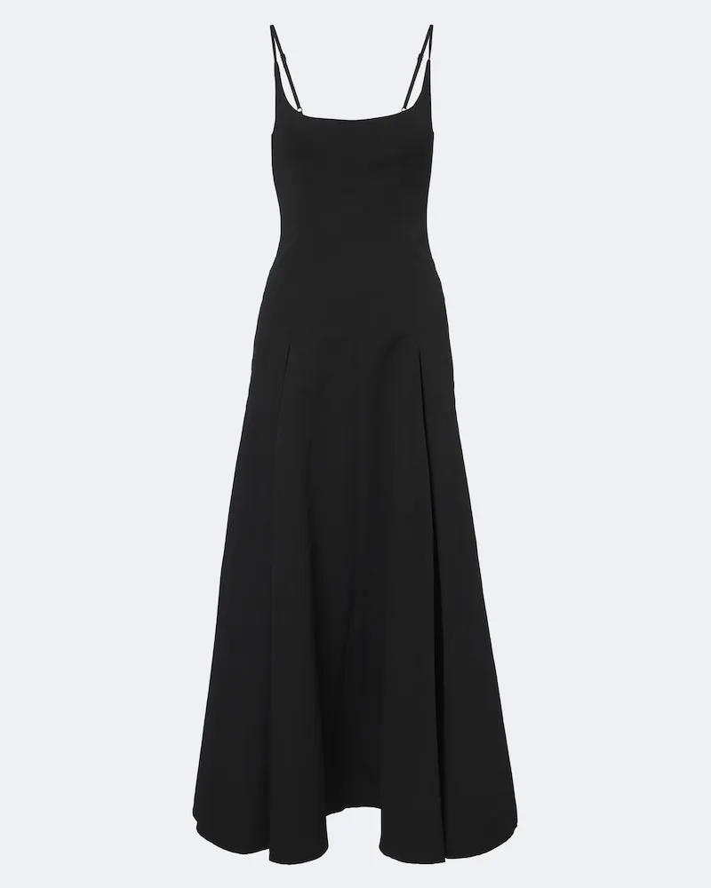 STAUD Maxikleid Jill aus einem Baumwollgemisch Schwarz