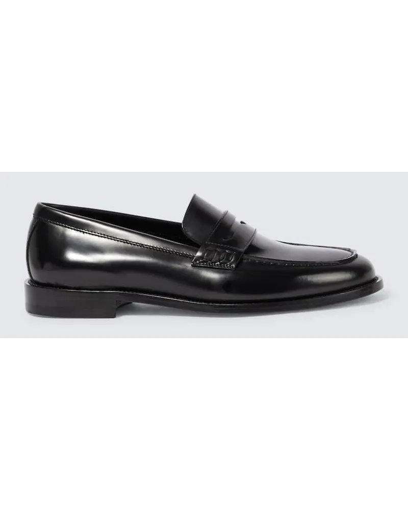 Manolo Blahnik Loafers Perry aus Leder Schwarz