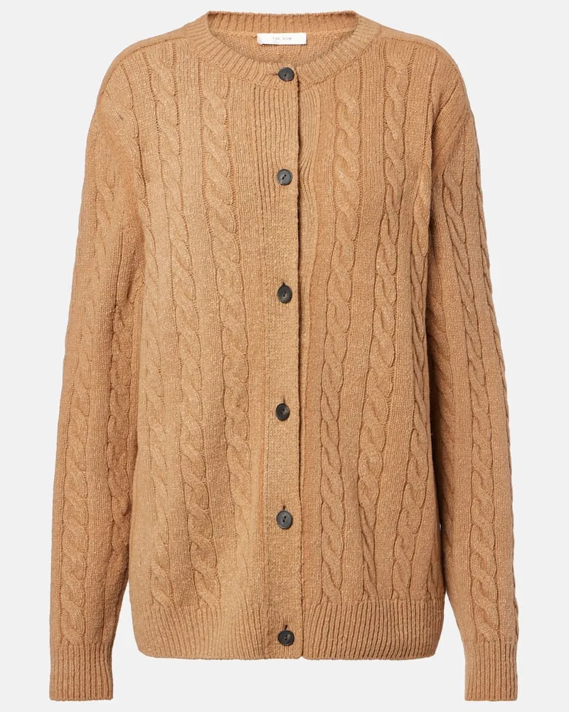 The Row Cardigan Loneke aus Wolle Braun