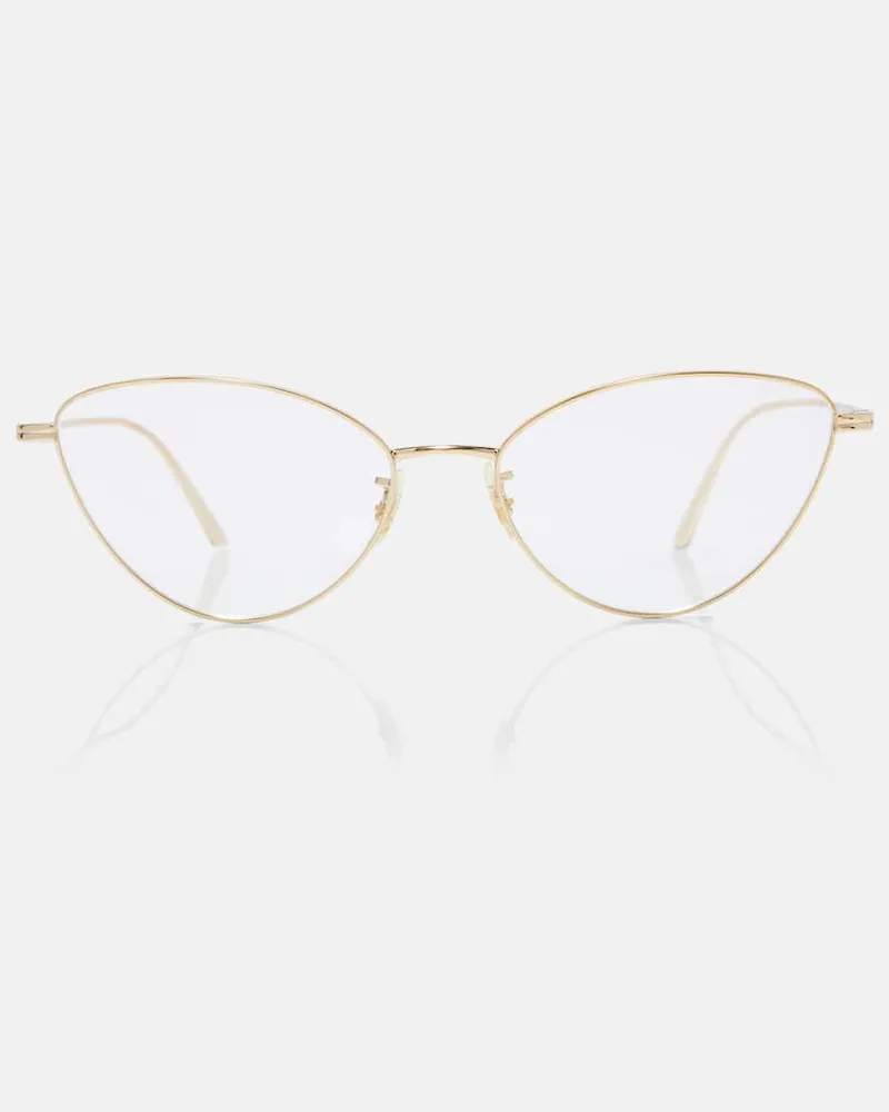 KHAITE X Oliver Peoples Cat-Eye-Brille Gold