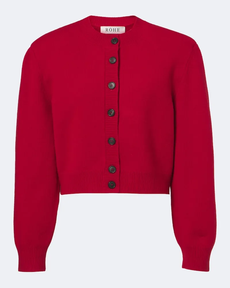 Róhe Róhe cropped-Cardigan aus Wolle Rot