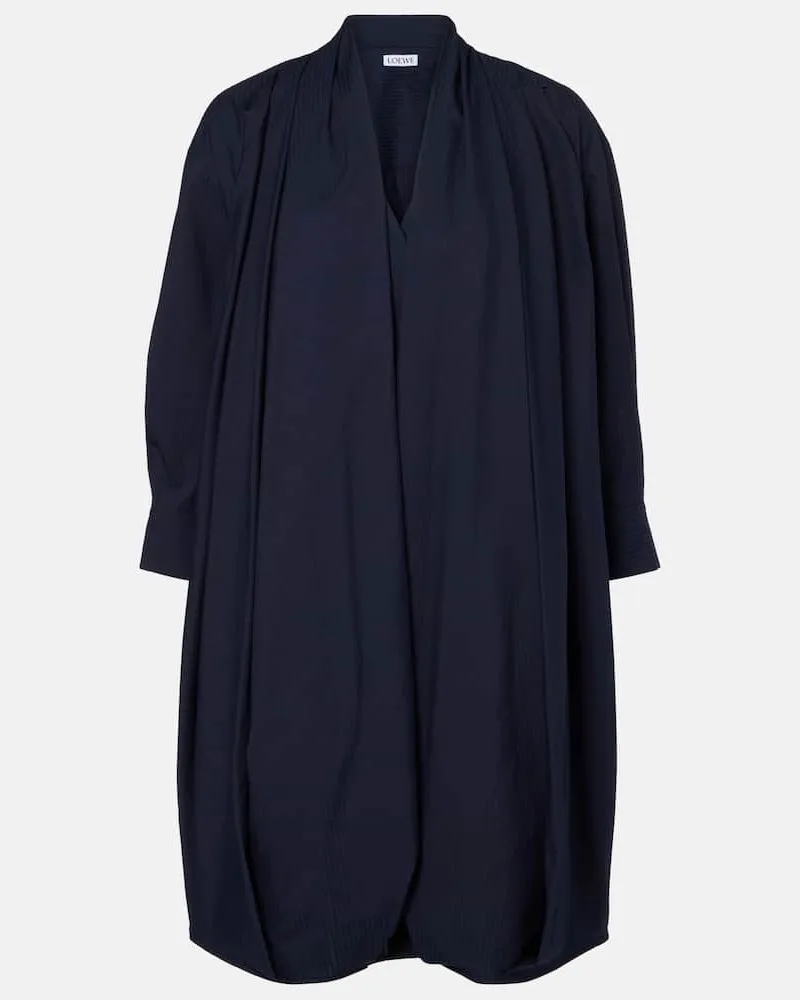 Loewe Minikleid aus Baumwollpopeline Blau