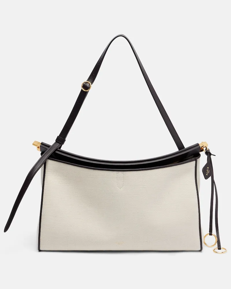 Alaïa Alaïa Tote Le Click Pocket Large aus Canvas Beige