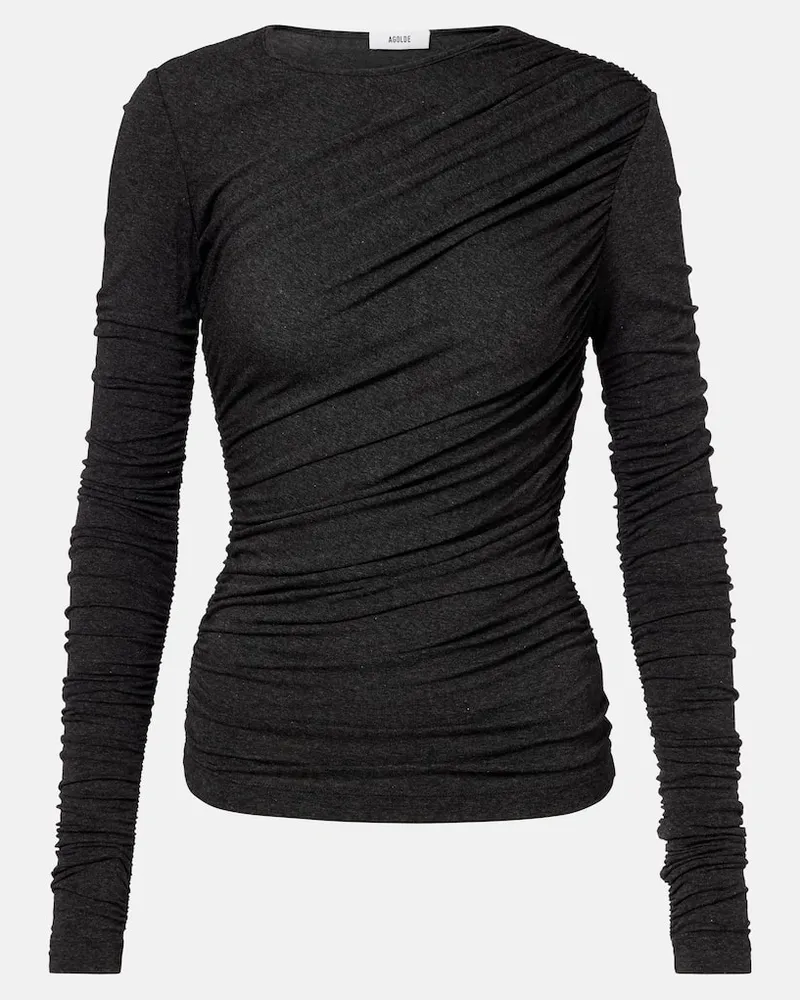 AGOLDE Top Tania aus Jersey Grau