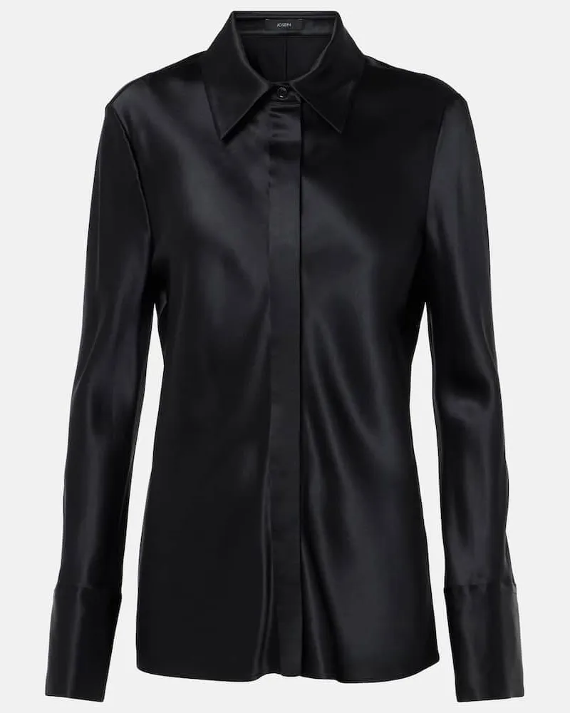 Joseph Bluse Brunel aus Seidensatin Schwarz